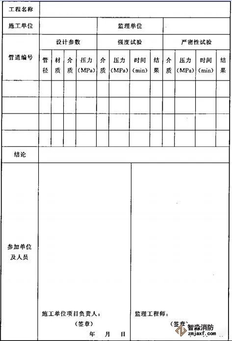 泡沫比例混合器試驗(yàn)記錄表